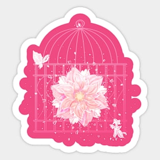 Floral Cage Sticker
